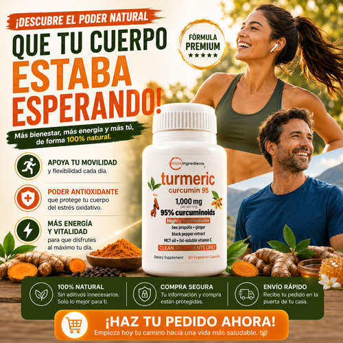 🌿 Turmeric Curcumin 95 Premium Más movilidad, bienestar y comodidad cada día